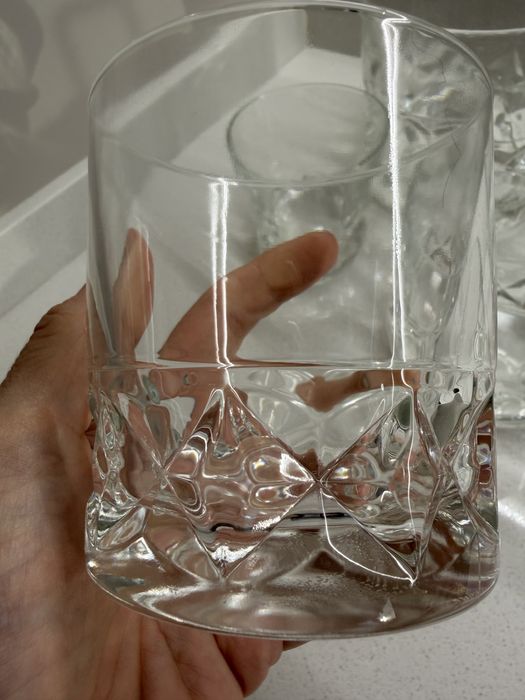 Conjunto de Whisky – 5 Copos + Balde de Gelo em Vidro Estilo Cristal