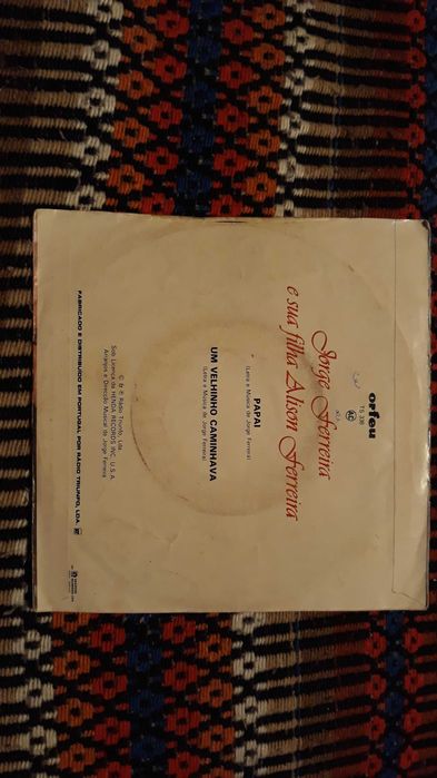 Jorge Ferreira e sua filha - Papai - single vinil - portes incluídos