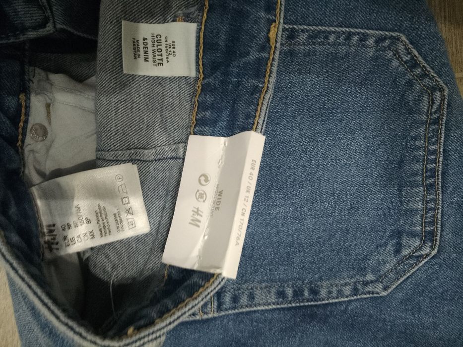 Spodnie dżinsy H&M Culotte  Wide Fit  rozmiar 40