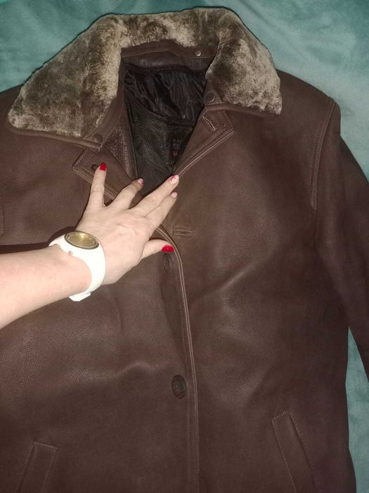 Дублянка Шоколад- два  сезони\ демі  і  зима\ натур. замша - р. 56