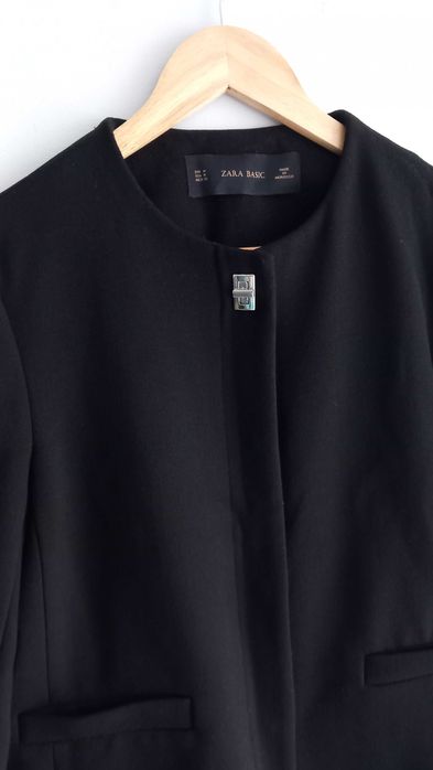 Zara krótki elegancki żakiet czarny XS