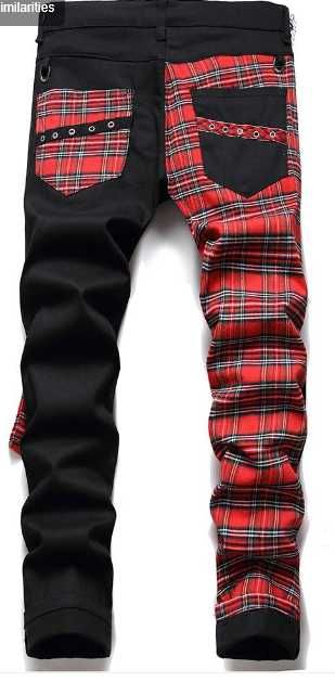 NOWE Spodnie PUNK 36 Tartan BaweŁna