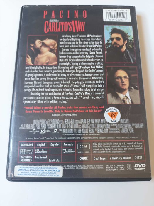 Carlito's Way (1993) Perseguido pelo Passado