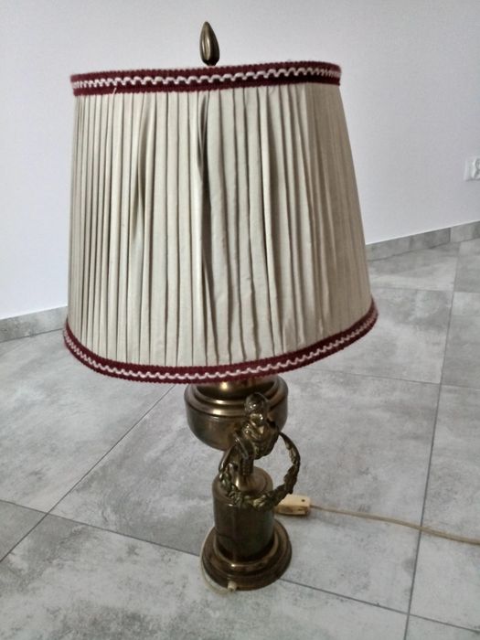 Stara lampa stojąca mosiężna