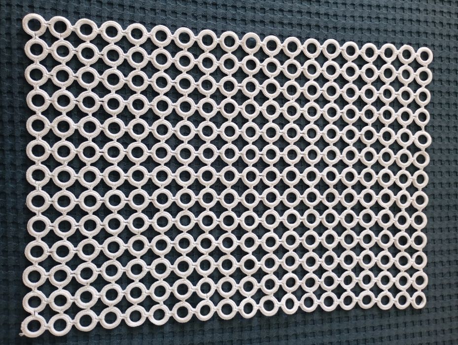 2 Naperons de argolas em crochê