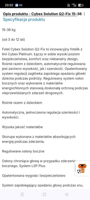 Fotelik samochodowy