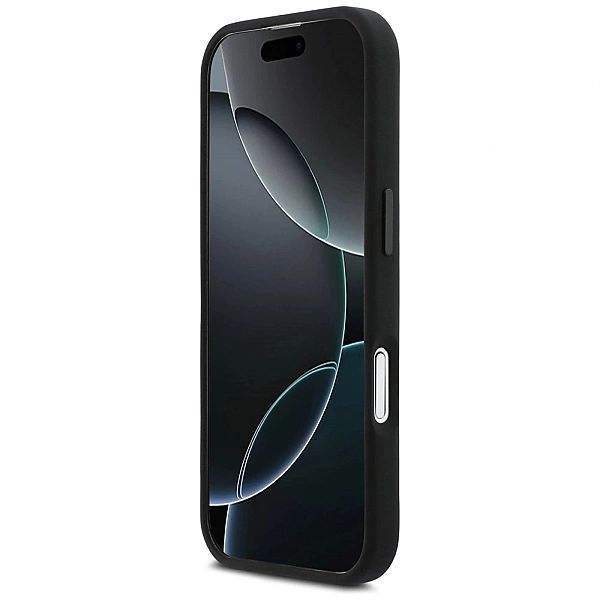 Etui BMW M Silicon Vertical Logo MagSafe na iPhone 17 - czarne