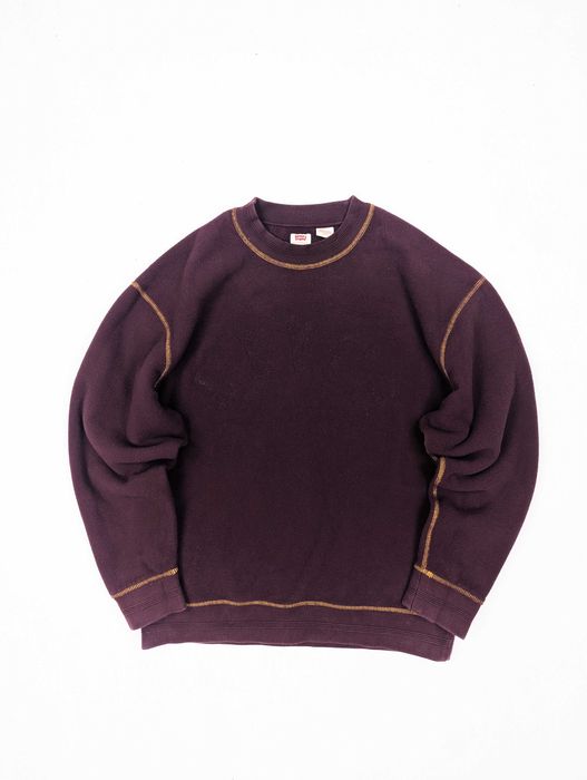Levi's bordowa bluza polar S