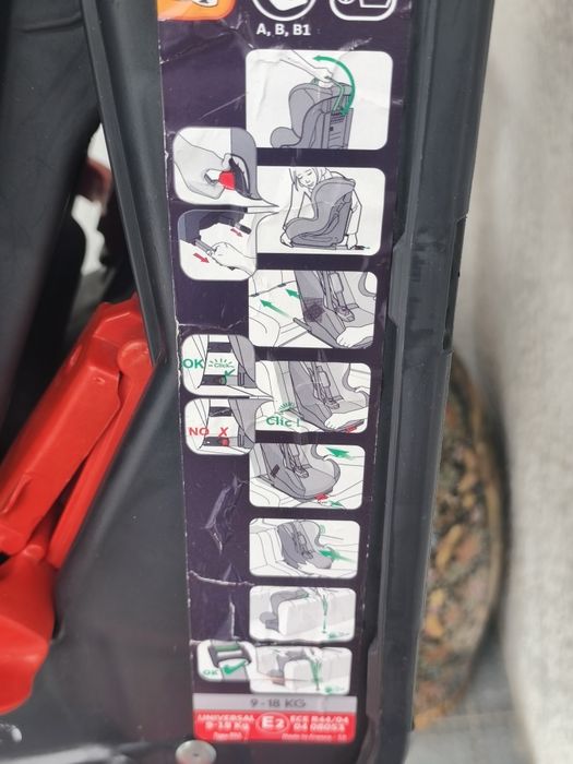 Cadeira de criança 9-18kg, com isofix.