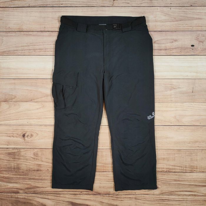 JACK WOLFSKIN Spodnie Trekkingowe Ocieplane Męskie Logowane r. 36/30