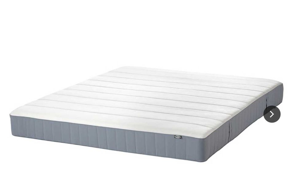 Colchão molas ensacadas extra firme/azul claro 160x200 cm VESTERÖY