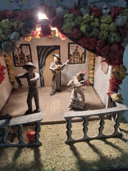 Diorama Miniatura Anos 50 "Caseta de Feria Er 77" - Assinado J.F. (Raro)