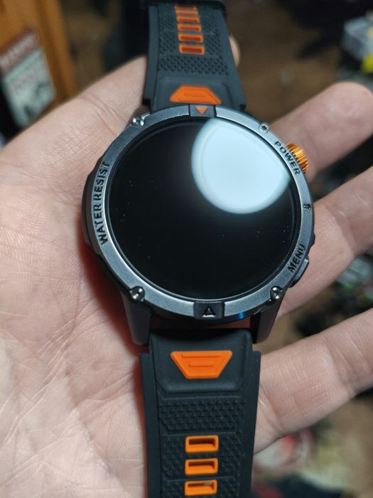 Тактические смарт часы 30 дней заряда, NFC,GPS, 2 вида фонарика