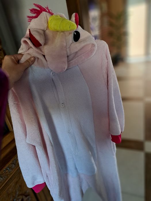Strój, piżama, jednorożec, 146cm, kombinezon pluszowy