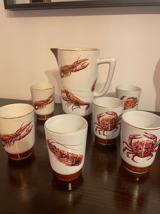 Set of 6 Glasses + Pitcher in Porcelain64729617508739120