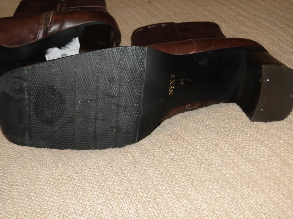 BUTY DAMSKIE SKÓRZANE Next Kozaczki Botki Zimowe r. 41 7 26,5