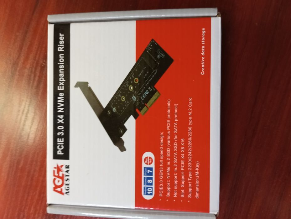 Контролер PCIe to M.2 NVMe AgeStar AS-MC01
