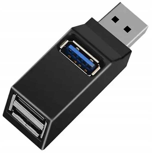 Mini HUB aktywny rozdzielacz 3 Porty USB PC Laptop Szybki * Wejherowo