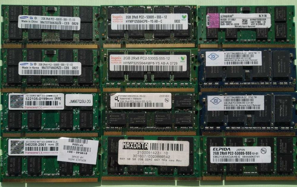 Оригінальна ноутбучна пам"ять Sodimm ddr2-800(667)-2Gb 2rx8 pc6400