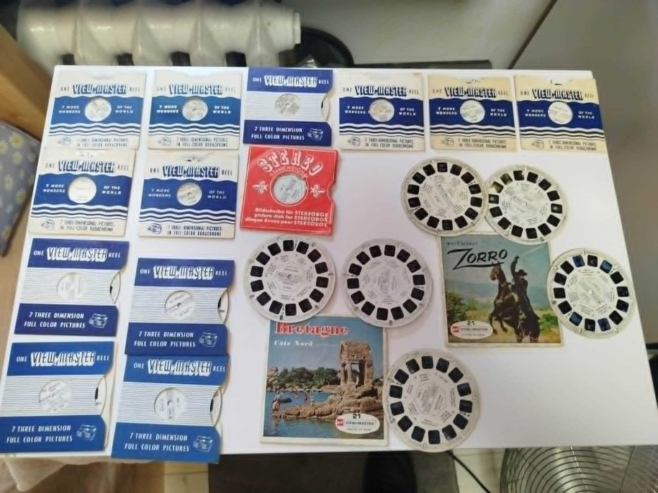 Stereoskopy VIEW-MASTER 13 sztuk + 144 Dyski - Kolekcjonerski