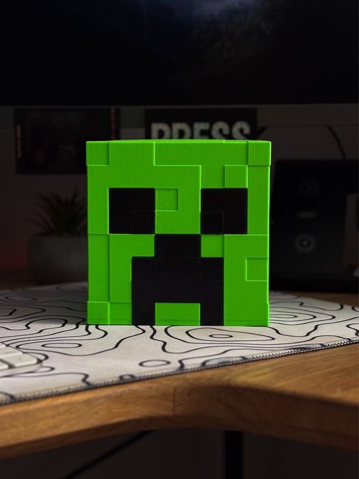Скарбничка Minecraft Кріпер — для монет і купюр, 3D-друк
