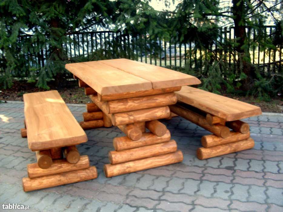 Meble ogrodowe huśtawki drewniane wysyłka kraj i zagranica