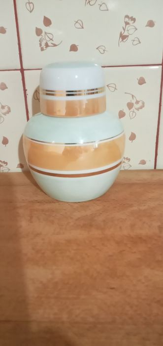 Чайница фарфор Дулево СССР перламутр люстр