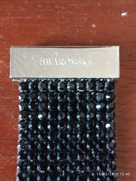 Relógio Luxo Swarovskis Aço e Cristal