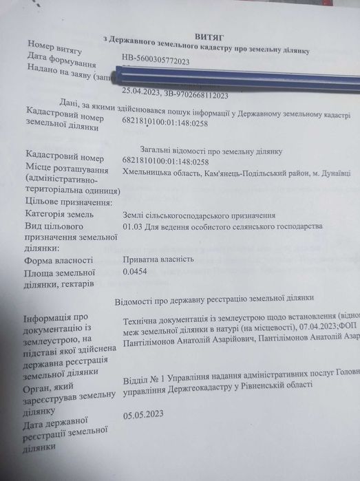 Продам земельну ділянку.