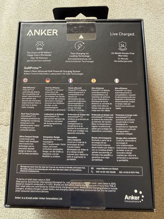 Carregador Anker Prime 737 (GaNPrime 120W)