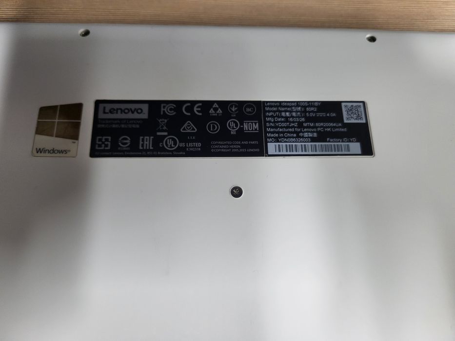 Ноутбук Lenovo IdeaPad 100S-11IBY (80R2) на запчасти / под восстановление