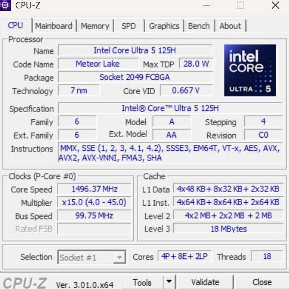 Laptop 14 cali rtx4050 intel 125h 32gb ram asus swift sfx14-72g