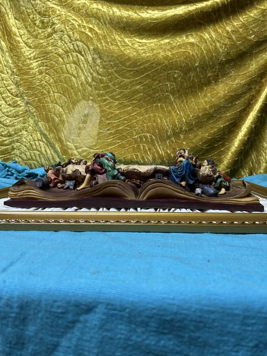 Quadro Decorativo – A Santa Ceia em Alto-Relevo