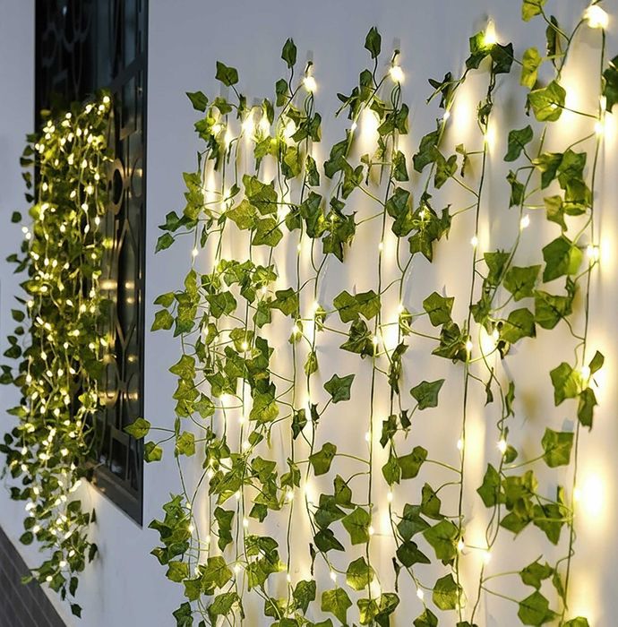 Гірлянда зі штучним листям плюща