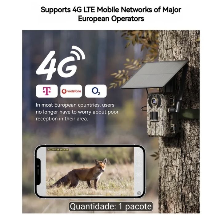 Câmera de caça 4g imagem 4k