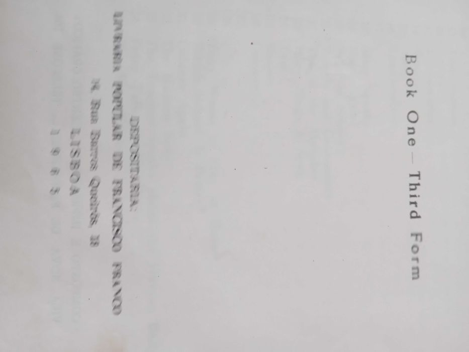 A New English Reader - Book One - Third Form, 1965, Armando de Morais.