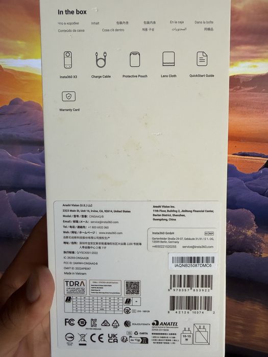 Insta360 X3 Como Nova (1 Mês de Uso) + Suporte Moto + Fatura e Garantia