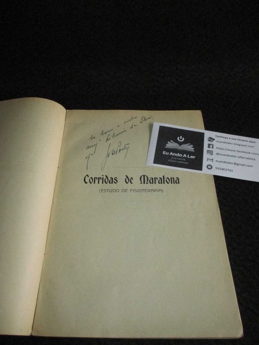 Livro Corridas de Maratona Estudo Fisioterapia José Pontes 1912 Autogr