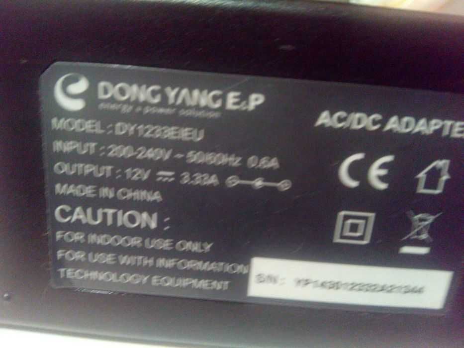 Блок питания 12 вольт 3.3 Ампер , 1.25 А  и 1.5 А  мониторы и др.