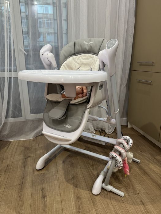 Стільчик-гойдалка Caretero Indigo 2в1 (сірий)