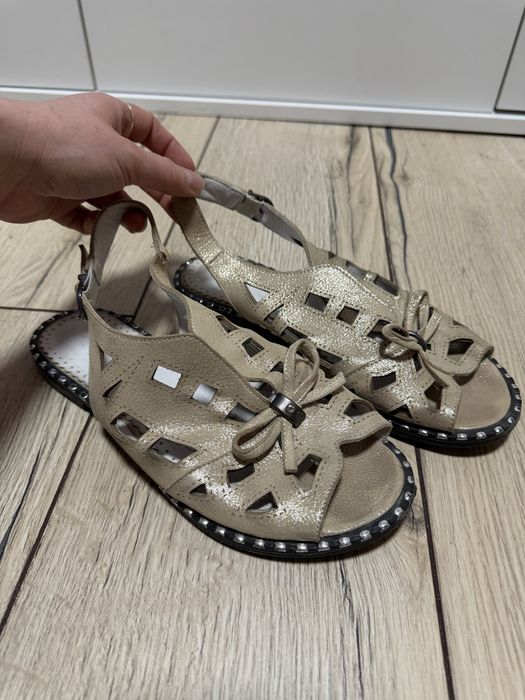 Sandały damskie złote Loretta Vitale