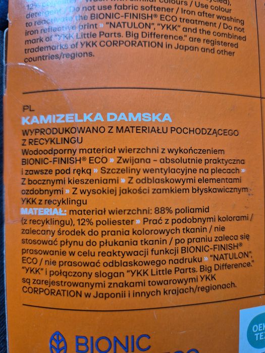 Crivit nowa kamizelka do biegania  M 40/42