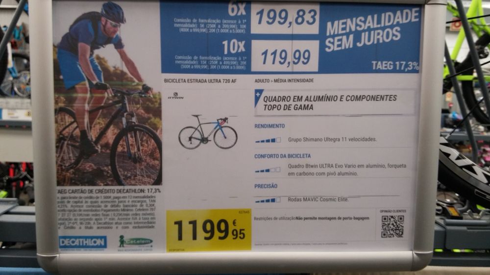 Bicicleta estrada BTwin ultra 720 AF