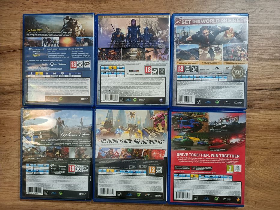 Sześć gier na PS4 w zestawie