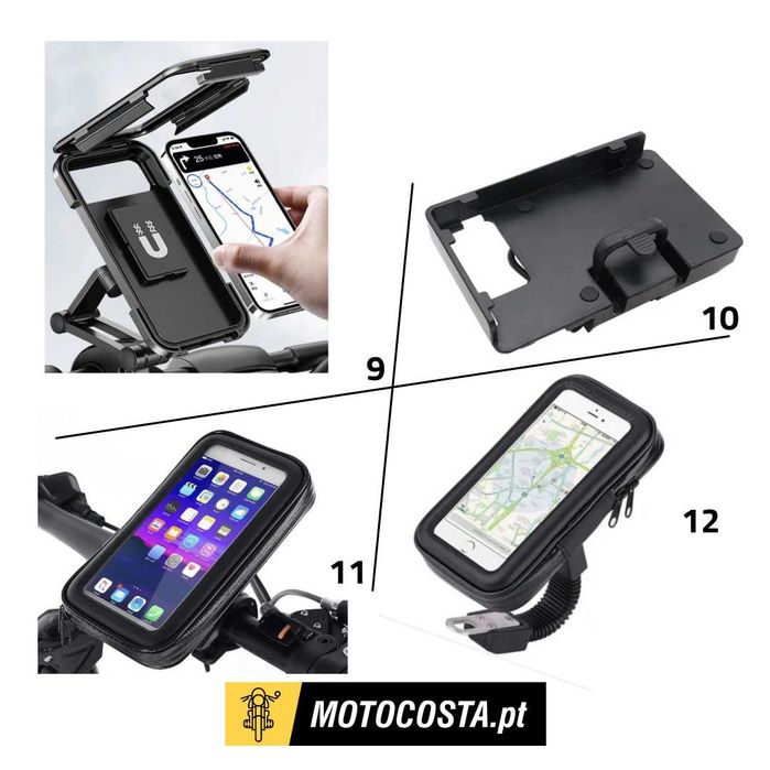 Suportes Telemóvel Moto - Carregamento Sem Fios e USB - MOTOCOSTA