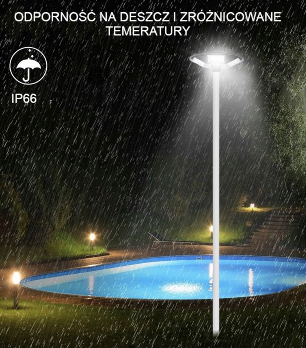 Solarna Lampa ogrodowa i Uliczna-Wodoodporna 200W mocy