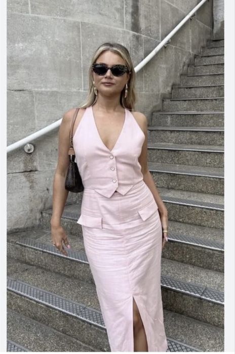 Сукня zara нова, суміш льону, імітація костюму