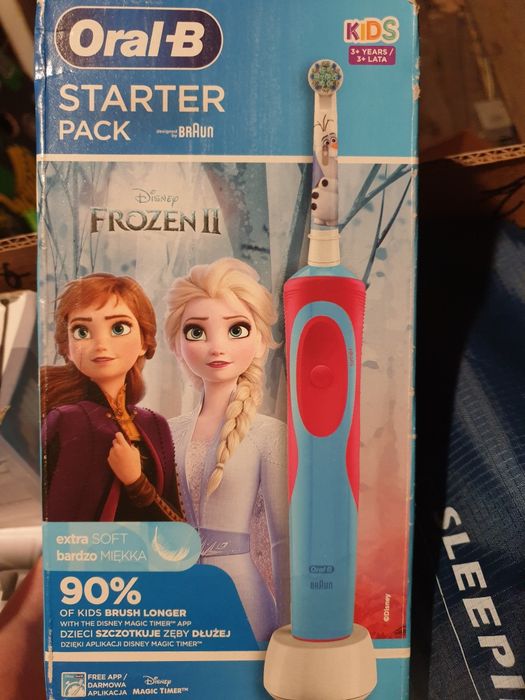 Szczoteczka elektryczna oraz b nowa Frozen kraina lodu