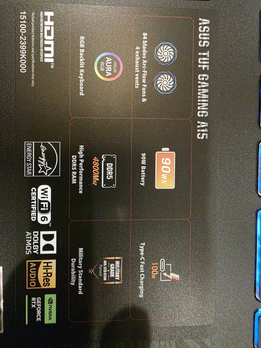 Nowy ASUS TUF A15 | Ryzen 7 | 16GB DDR5 | 144Hz | Faktura | Gwarancja