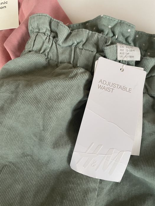 Nowe body H&M 86 cm, nowe ocieplane spodnie H&M 86 cm